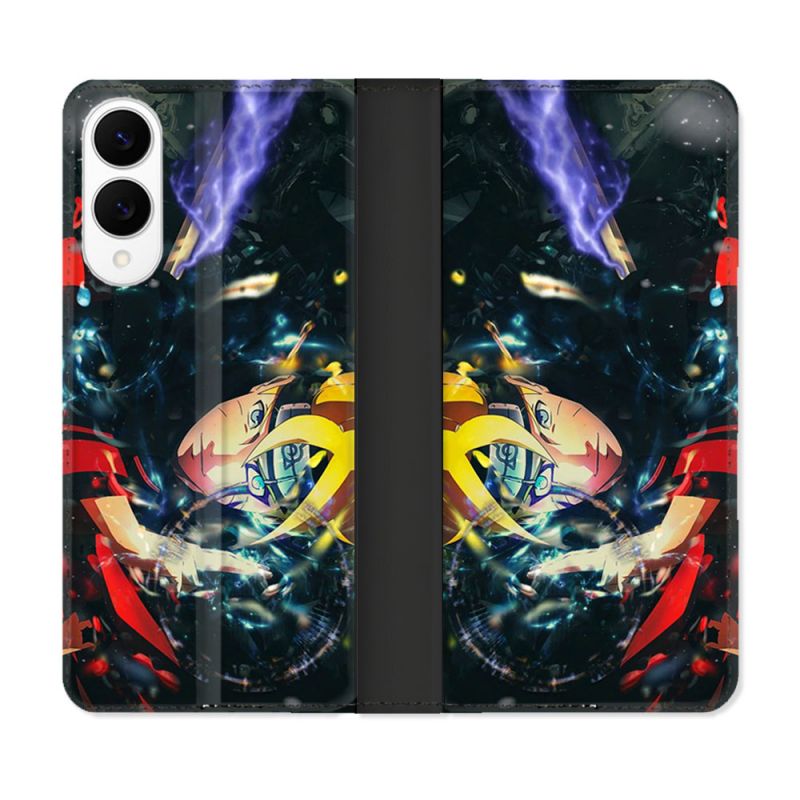 Housse Cuir Portefeuille Pour Samsung Galaxy S25 EDGE Manga Boruto Eclair