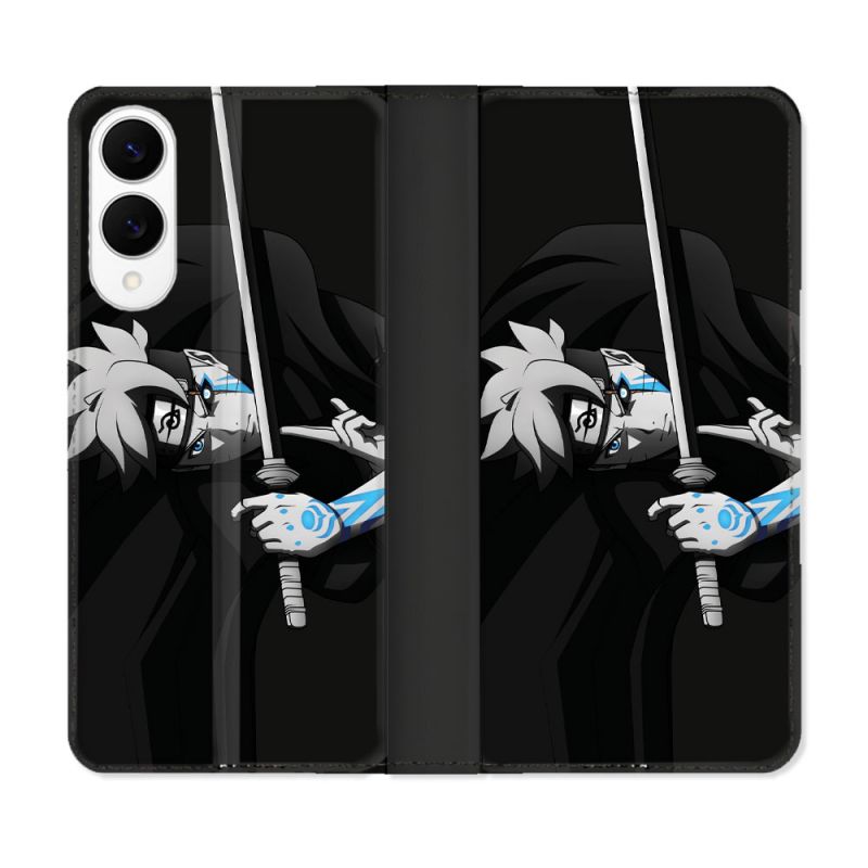 Housse Cuir Portefeuille Pour Samsung Galaxy S25 EDGE Manga Boruto Epée