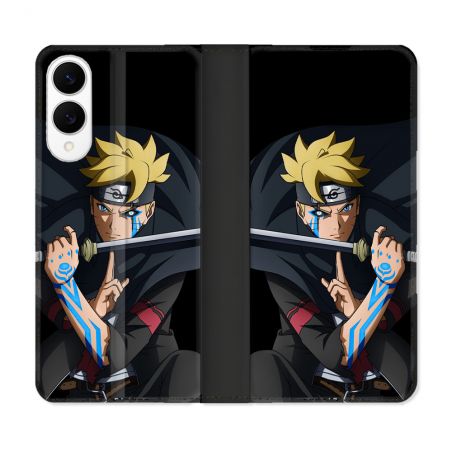 Housse Cuir Portefeuille Pour Samsung Galaxy S25 EDGE Manga Boruto Tatouage