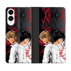 Housse Cuir Portefeuille Pour Samsung Galaxy S25 EDGE Manga Death Note Duo