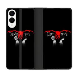 Housse Cuir Portefeuille Pour Samsung Galaxy S25 EDGE Manga Death Note Noir