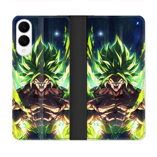 Housse Cuir Portefeuille Pour Samsung Galaxy S25 EDGE Manga Dragon Ball Broly