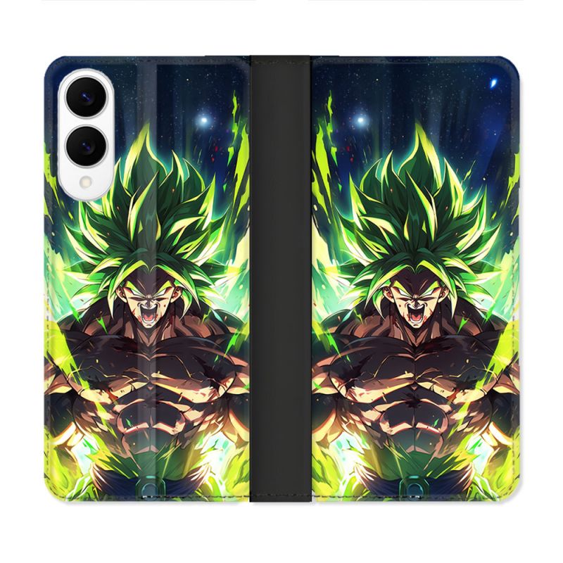 Housse Cuir Portefeuille Pour Samsung Galaxy S25 EDGE Manga Dragon Ball Broly
