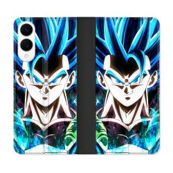 Housse Cuir Portefeuille Pour Samsung Galaxy S25 EDGE Manga Dragon Ball Gogeta Visage