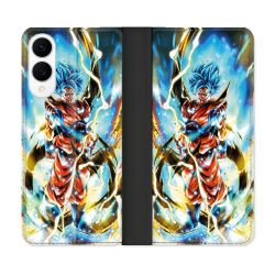 Housse Cuir Portefeuille Pour Samsung Galaxy S25 EDGE Manga Dragon Ball Sangoku Blanc