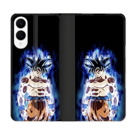 Housse Cuir Portefeuille Pour Samsung Galaxy S25 EDGE Manga Dragon Ball Sangoku Noir