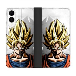 Housse Cuir Portefeuille Pour Samsung Galaxy S25 EDGE Manga Dragon Ball Sangoku Portrait