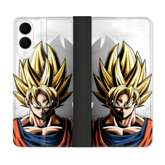 Housse Cuir Portefeuille Pour Samsung Galaxy S25 EDGE Manga Dragon Ball Sangoku Portrait