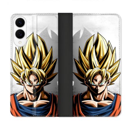 Housse Cuir Portefeuille Pour Samsung Galaxy S25 EDGE Manga Dragon Ball Sangoku Portrait