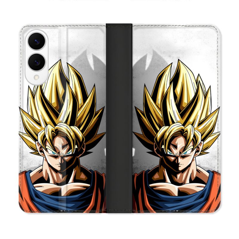 Housse Cuir Portefeuille Pour Samsung Galaxy S25 EDGE Manga Dragon Ball Sangoku Portrait