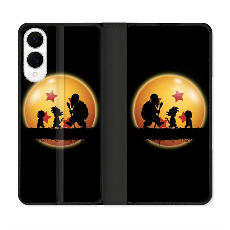 Housse Cuir Portefeuille Pour Samsung Galaxy S25 EDGE Manga Dragon Ball Vintage