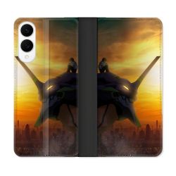 Housse Cuir Portefeuille Pour Samsung Galaxy S25 EDGE Manga Evangelion