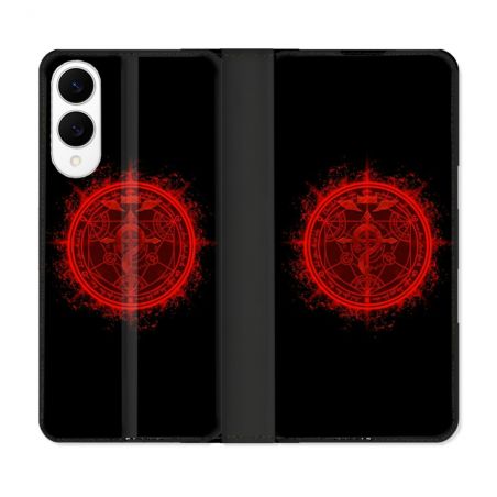 Housse Cuir Portefeuille Pour Samsung Galaxy S25 EDGE Manga Fullmetal Alchemist Logo