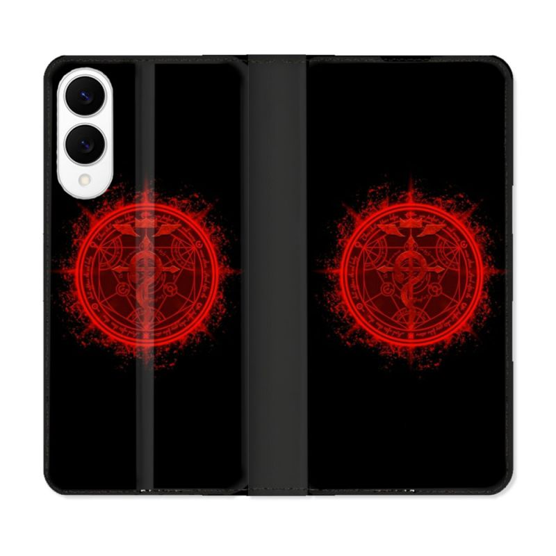 Housse Cuir Portefeuille Pour Samsung Galaxy S25 EDGE Manga Fullmetal Alchemist Logo