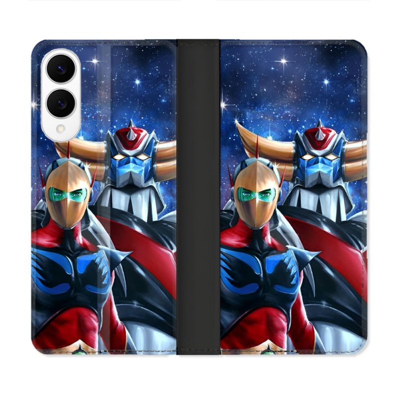 Housse Cuir Portefeuille Pour Samsung Galaxy S25 EDGE Manga Goldorak
