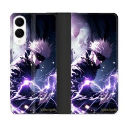 Housse Cuir Portefeuille Pour Samsung Galaxy S25 EDGE Manga Jujutsu Kaisen Gojo Saturo