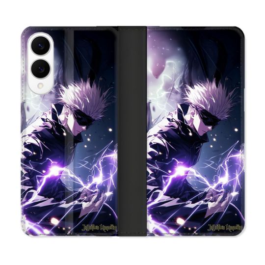Housse Cuir Portefeuille Pour Samsung Galaxy S25 EDGE Manga Jujutsu Kaisen Gojo Saturo