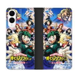 Housse Cuir Portefeuille Pour Samsung Galaxy S25 EDGE Manga My Hero Academia Affiche