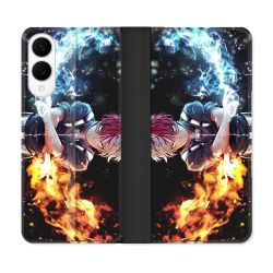 Housse Cuir Portefeuille Pour Samsung Galaxy S25 EDGE Manga My Hero Academia Shoto