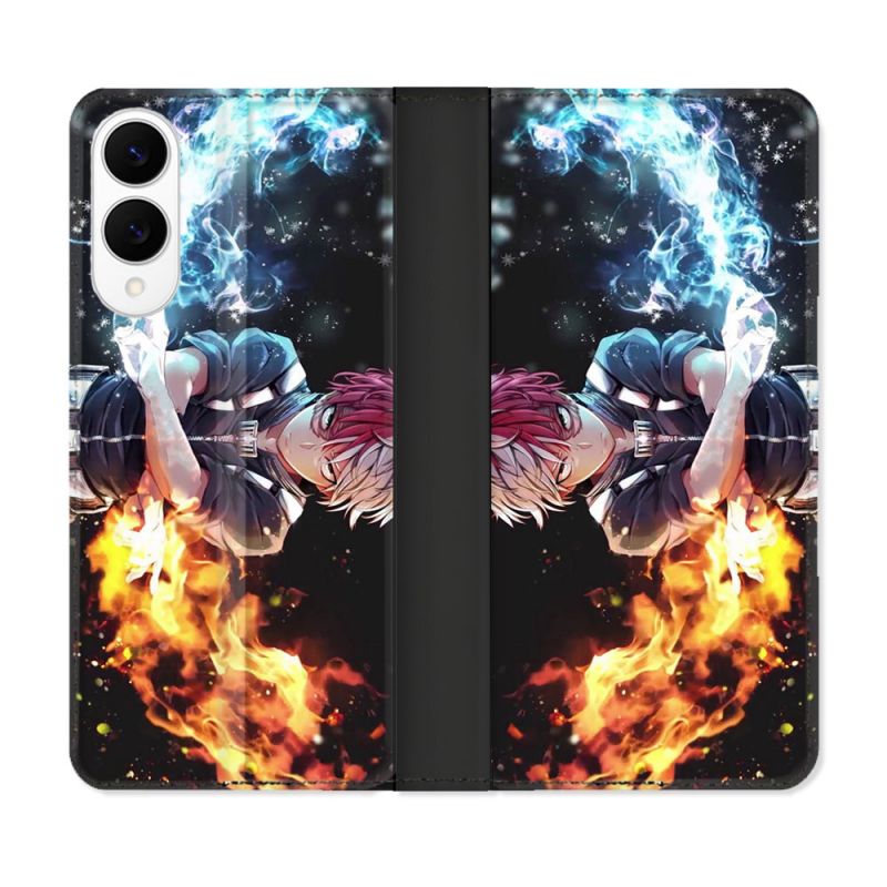 Housse Cuir Portefeuille Pour Samsung Galaxy S25 EDGE Manga My Hero Academia Shoto