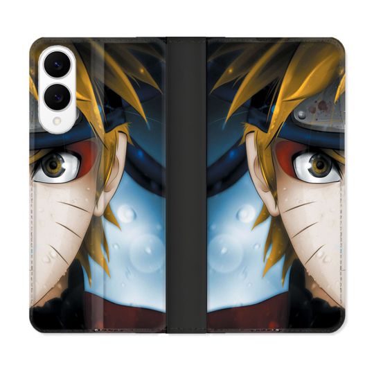 Housse Cuir Portefeuille Pour Samsung Galaxy S25 EDGE Manga Naruto Blanc