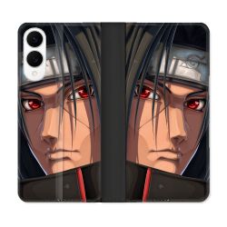 Housse Cuir Portefeuille Pour Samsung Galaxy S25 EDGE Manga Naruto Itachi Visage