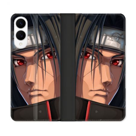 Housse Cuir Portefeuille Pour Samsung Galaxy S25 EDGE Manga Naruto Itachi Visage