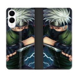 Housse Cuir Portefeuille Pour Samsung Galaxy S25 EDGE Manga Naruto Kakashi Dark