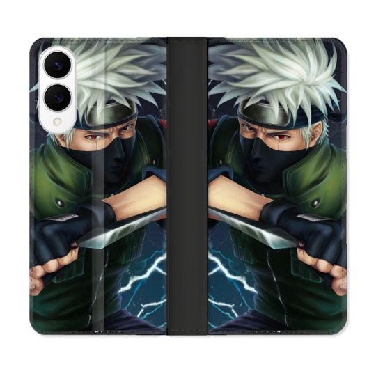 Housse Cuir Portefeuille Pour Samsung Galaxy S25 EDGE Manga Naruto Kakashi Dark