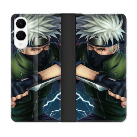 Housse Cuir Portefeuille Pour Samsung Galaxy S25 EDGE Manga Naruto Kakashi Dark