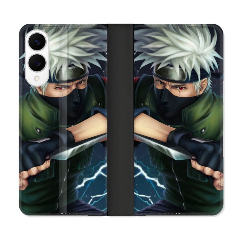 Housse Cuir Portefeuille Pour Samsung Galaxy S25 EDGE Manga Naruto Kakashi Dark