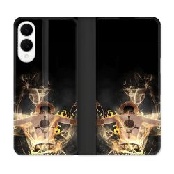 Housse Cuir Portefeuille Pour Samsung Galaxy S25 EDGE Manga One Piece Ace Noir