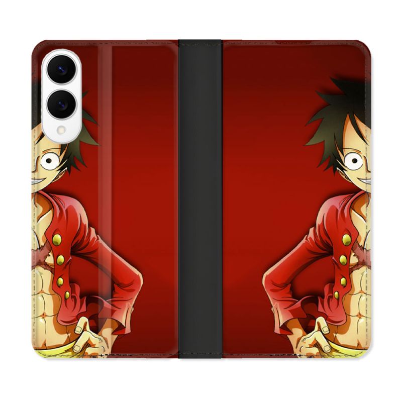 Housse Cuir Portefeuille Pour Samsung Galaxy S25 EDGE Manga One Piece Luffy
