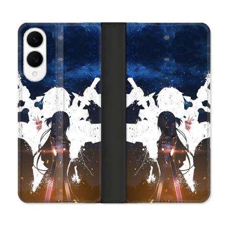 Housse Cuir Portefeuille Pour Samsung Galaxy S25 EDGE Manga SAO sword Art Online Asuna