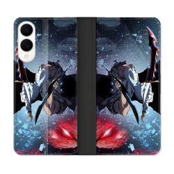 Housse Cuir Portefeuille Pour Samsung Galaxy S25 EDGE Manga Solo Leveling Sung Epee