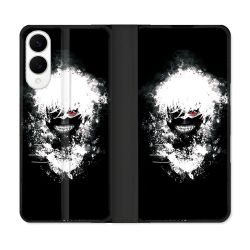 Housse Cuir Portefeuille Pour Samsung Galaxy S25 EDGE Manga Tokyo Ghoul Kaneki Tag