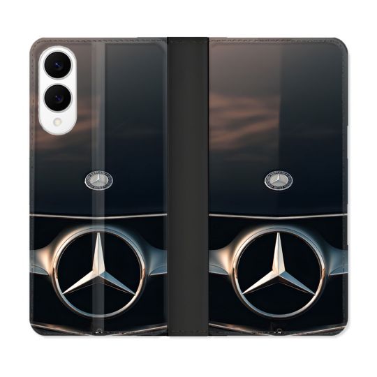 Housse Cuir Portefeuille Pour Samsung Galaxy S25 EDGE Mercedes Calendre