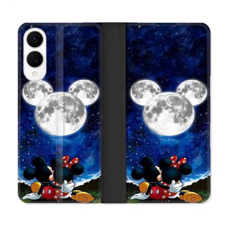 Housse Cuir Portefeuille Pour Samsung Galaxy S25 EDGE Mickey Minnie