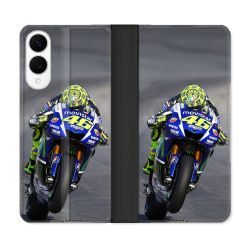Housse Cuir Portefeuille Pour Samsung Galaxy S25 EDGE Moto Course GP Wheeling 46