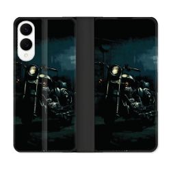 Housse Cuir Portefeuille Pour Samsung Galaxy S25 EDGE Moto Harley Vintage