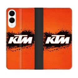 Housse Cuir Portefeuille Pour Samsung Galaxy S25 EDGE Moto KTM