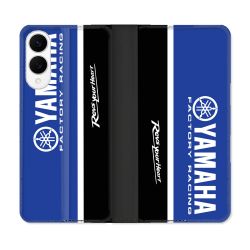 Housse Cuir Portefeuille Pour Samsung Galaxy S25 EDGE Moto Yamaha