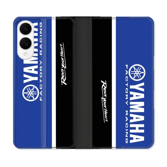 Housse Cuir Portefeuille Pour Samsung Galaxy S25 EDGE Moto Yamaha