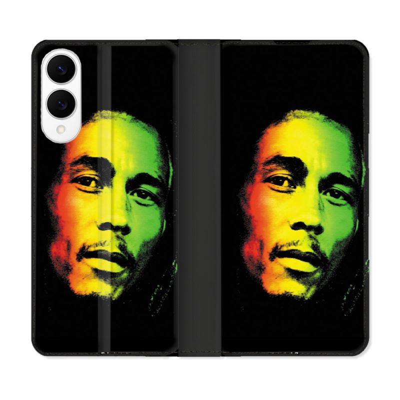 Housse Cuir Portefeuille Pour Samsung Galaxy S25 EDGE Musique Bob Marley 2