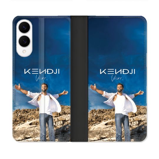 Housse Cuir Portefeuille Pour Samsung Galaxy S25 EDGE Musique Kendji