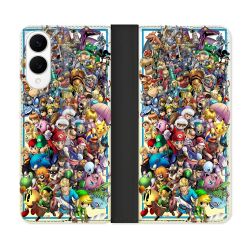 Housse Cuir Portefeuille Pour Samsung Galaxy S25 EDGE Nintendo