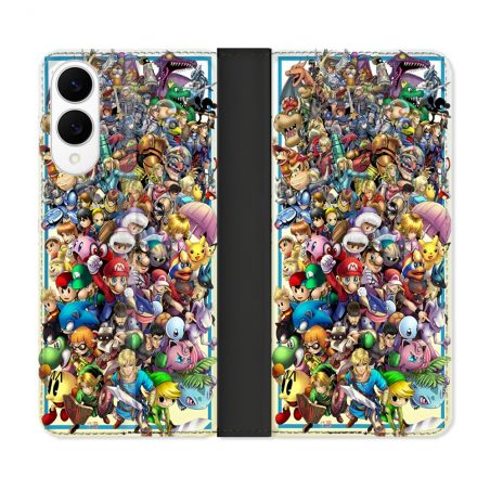 Housse Cuir Portefeuille Pour Samsung Galaxy S25 EDGE Nintendo