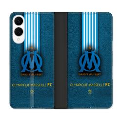 Housse Cuir Portefeuille Pour Samsung Galaxy S25 EDGE Olympique Marseille OM Bande