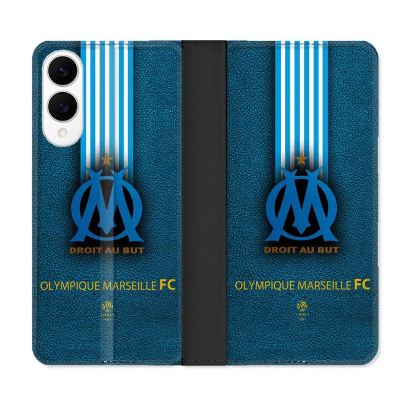 Housse Cuir Portefeuille Pour Samsung Galaxy S25 EDGE Olympique Marseille OM Bande