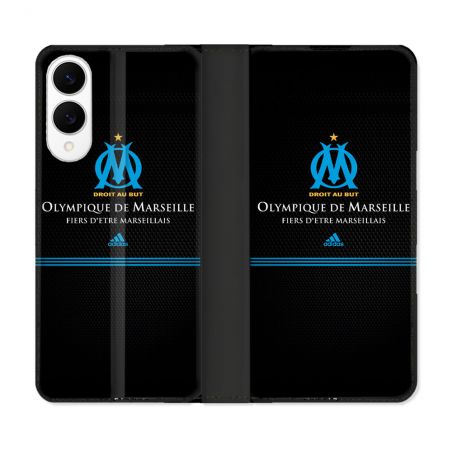 Housse Cuir Portefeuille Pour Samsung Galaxy S25 EDGE Olympique Marseille OM Fier etre Marseillais